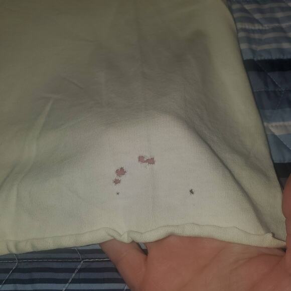 Vintage 90s Size 2X Anne Geddes 100% Cotton T Shirt Yellow Baby Daisies FLAWS - Picture 5 of 11